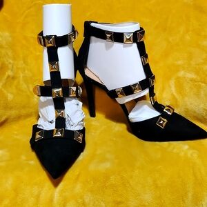 Macy's - INC Sandia Black Stilettos With Gilden Studs